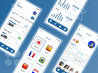 Language Learning Mobile Apps apps design design ios ios app language app language learning ui