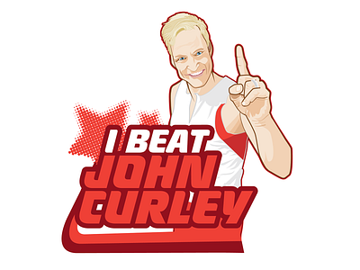 I Beat John Curley branding design flat illustration logo vector
