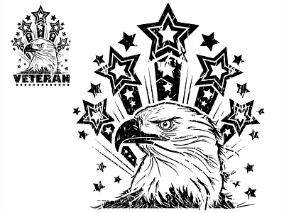 Eagle and Stars