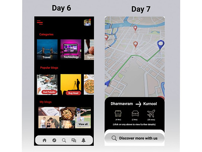 Day 6 and Day 7 of 10 day design task 10ddc app art branding flat icon typography ui ux vector