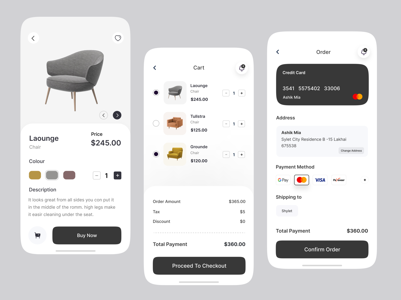 Furniture App by Ashik on Dribbble