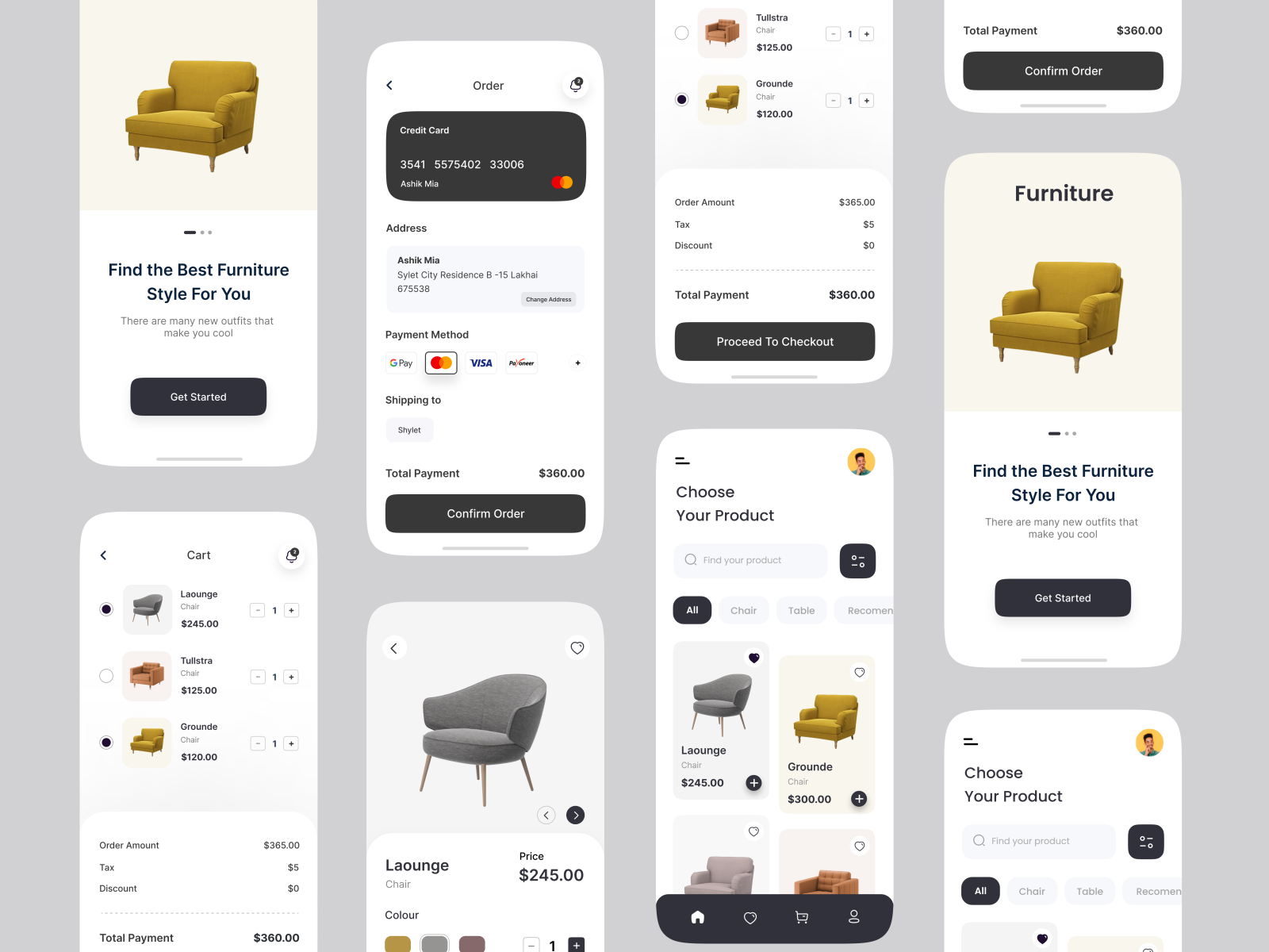 Furniture app by Ashik on Dribbble