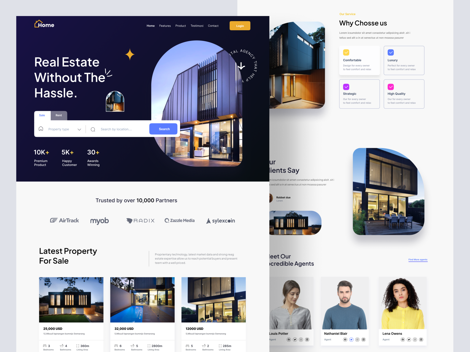 Home Real Estate Website by Ashik on Dribbble