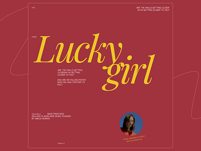 Lucky girl banner beauty cover design graphic design music song cover ui uxui website design