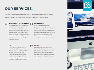 Eight Eight - Our Services web design web development