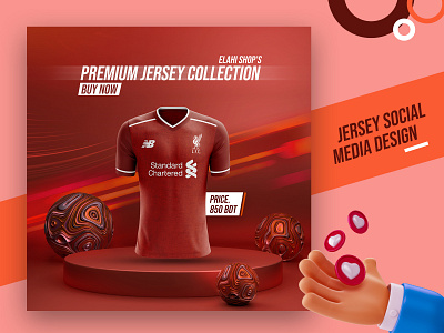 Jersey Social Media Design banner design facebook football graphic design soccer social media