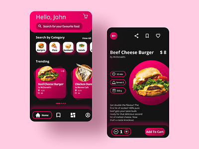 Food Ordering App app app design creative delivery app design food food and drink food app new concept ordering typography ui uidesign