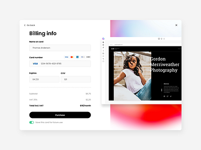 Billing billing credit card credit card form form gradient light product design white