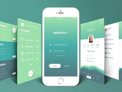 Memento concept design app design graphic ui ux