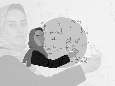 Maryam Mirzakhani illustraion illustrator