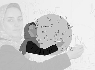 Maryam Mirzakhani illustraion illustrator
