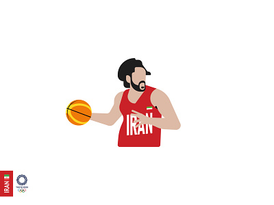 Iran basketball team basketball design illustration illustrator iran logo olympic tokyo tokyo olympics vector