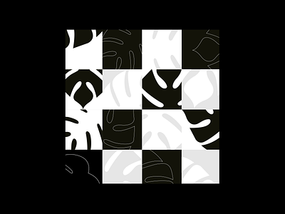 16 shades of Monstera blackandwhite graphic design illustration illustrator minimalism monstera noir et blanc plant shapes