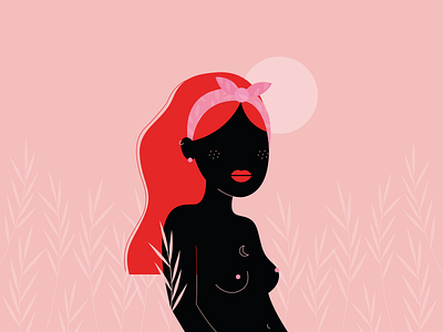 Tribu | Femme Rouge 1/3 character design femme flat design féminité graphic design illustration illustrator woman