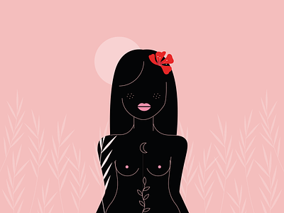 Tribu | Femme Rouge 2/3 character design femme flat féminité graphic illustration illustrator woman