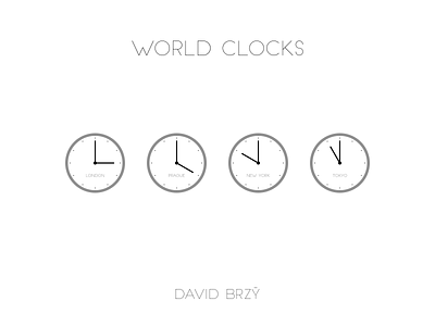 World Clocks clock clocks illustration minimalistic world clock
