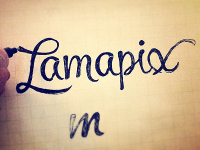 Lamapix Logotype Draft cursive draft draw font hand hand drawn handlettering handmade letter lettering lettering logo logo logotype typography