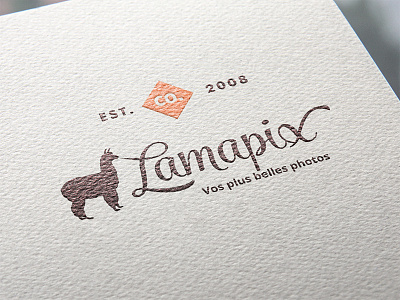 Vintage Lamapix logo in paper