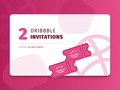 Dribbble Invitations blob dribbble dribbble invitation dribbble invite fira sans invitation pink ticket ui