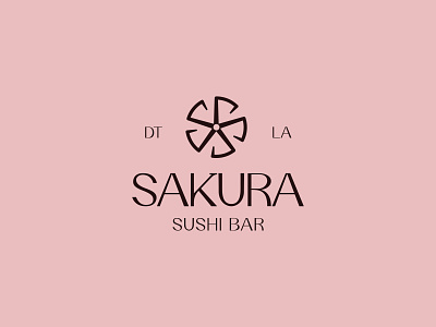 Sakura Sushi Bar brand brand design brand identity design branding design icon identity design logo logo design logomark mark monogram sakura sakura sushi wordmark