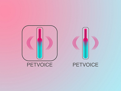 Petvoice app branding design logo minimal vector web webdesign