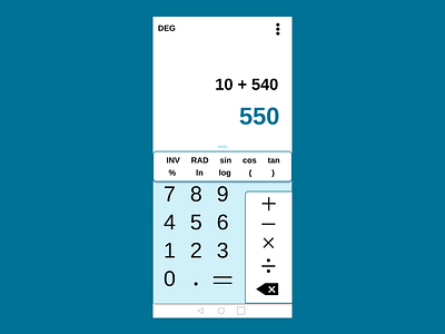 Calculator (Daily UI - Day 004) calculate calculator daily ui daily ui 004 daily ui challenge dailyui math mathematics ui ui design uidesign