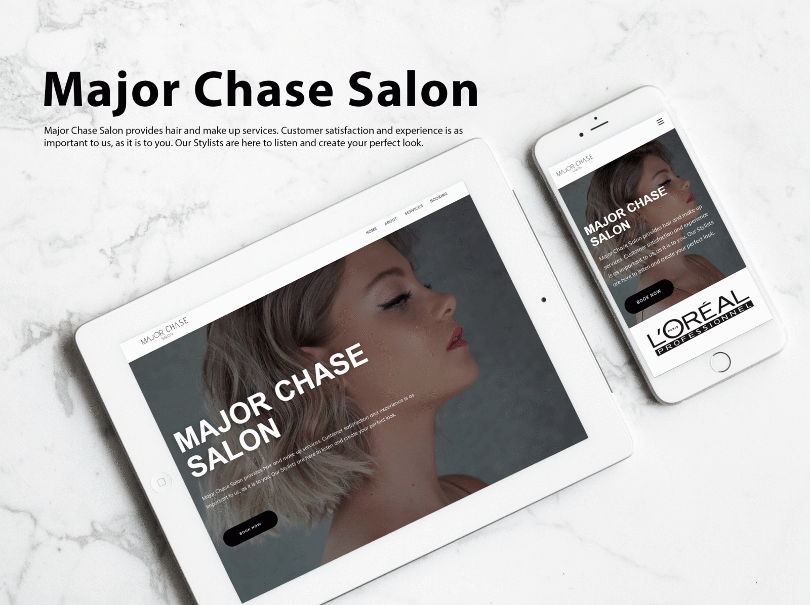 Major Chase Salon webdesign website website design