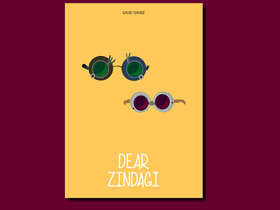 Dear Zindagi creative design minimalism minimalistic minimalposter movie poster poster design typography