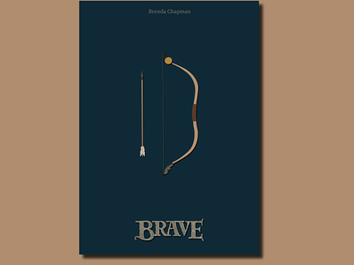 Brave creative design illustration minimalism minimalistic minimalposter movie poster poster design typography