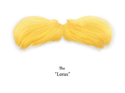 The Hairy Face of Hollywood - The Lorax collection illustration photoshop vector