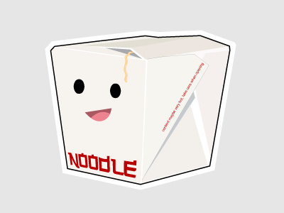 Noodle character illustration