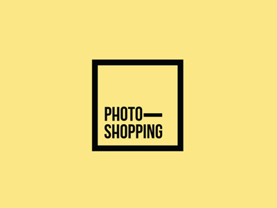 Photo Shopping branding black branding logo photo photo shopping photography yellow