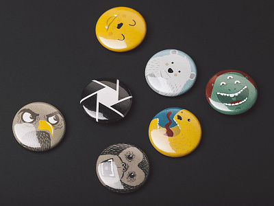 Button badges alien animals badges bear booteeq button badges cute illustration owl photography shutter