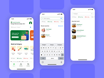 EATHLY APP - Search Page Interaction app app design food app search bar search ui ui uidesign uxdesign uxuidesign uxuidesigner