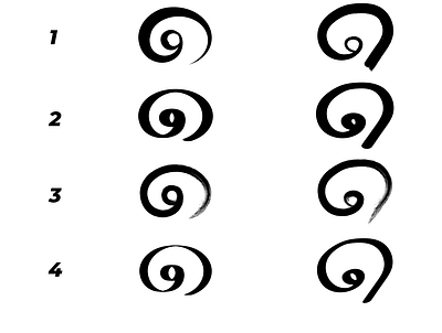 Thai and Lao character for "neung" in 4 style design japanese kanji
