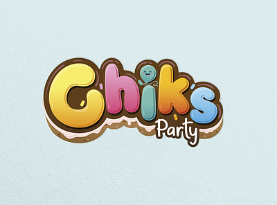 Chiks Party branding design logo