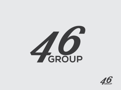 "46 Group" company typography logo concept 3d logo brand logo branding design graphic design logo vector