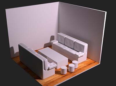 living room design illustration