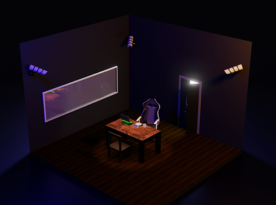 interrogation room design illustration