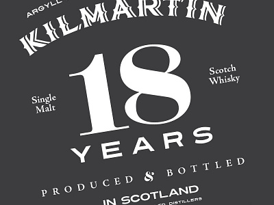 Whisky Type alcohol classic james hsu kilmartin labels liquor ohjamesy package design type ed typography whisky