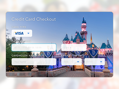 Daily UI 002 – Credit Card Checkout checkout credit card dailyui disney disneyland e commerce flat ui james hsu ohjamesy ui ui design ux