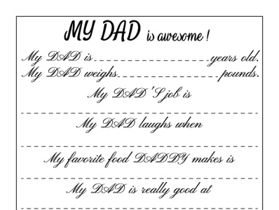 Fathers day interior journal/ Notebook