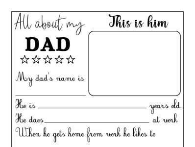 Fathers day interior journal/ Notebook