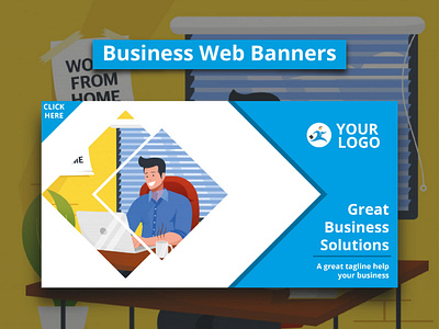 Web Banner Ads Design - 7 Size & Fully Editable Ai