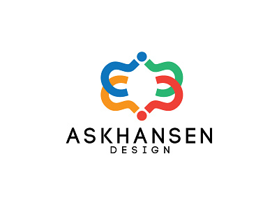 Logo ask askhansen blue logo orange question questionmark red