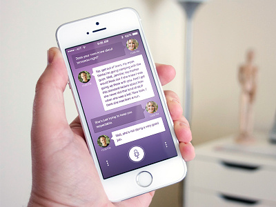 Chat App app chat ios iphone purple voice