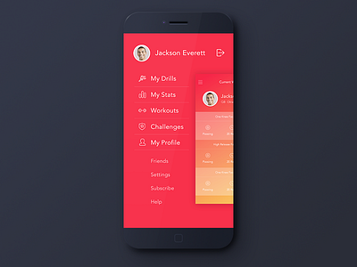 Locked In App Menu app bright color iphone menu