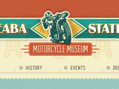 Moto navigation texture vintage website
