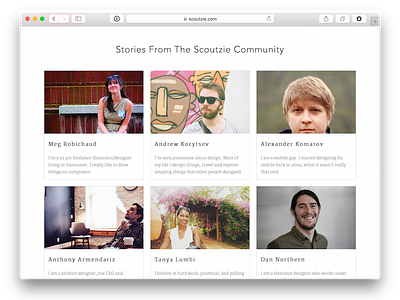 Scoutzie Stories design history scoutzie startup