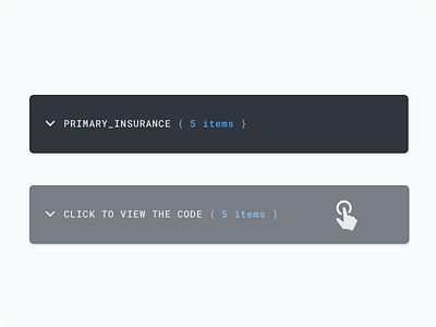 Expandable JSON code samples